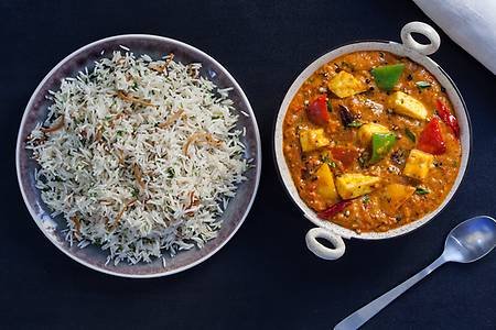 Karahi Paneer+ Rice